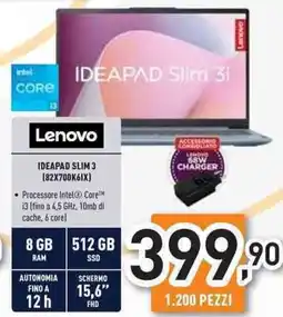 Unieuro Lenovo IDEAPAD SLIM 3 (82X700K6IX) offerta