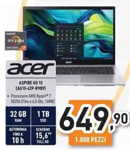 Unieuro acer ASPIRE GO 15 (AG15-42P-R909) offerta
