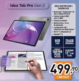 Unieuro IDEA TAB PRO GEN 2 ZAHD0616SE offerta