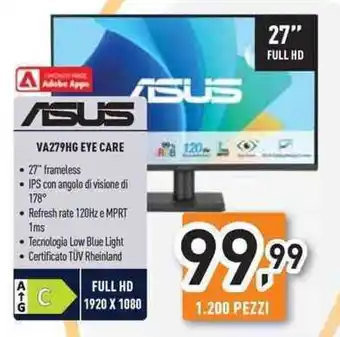 Unieuro ASUS VA279HG EYE CARE offerta