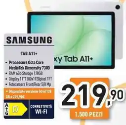 Unieuro SAMSUNG TAB A11+ offerta