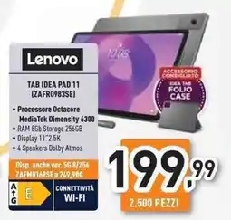 Unieuro Lenovo TAB IDEA PAD 11 (ZAFR0983SE) offerta