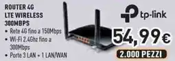 Unieuro Tp-link router 4G LTE wireless 300MBPS offerta