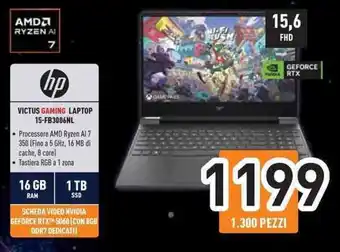 Unieuro hp VICTUS GAMING LAPTOP 15-FB3006NL offerta