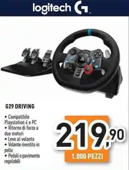 Unieuro Logitech G29 driving offerta