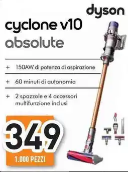 Unieuro dyson cyclone v10 absolute offerta