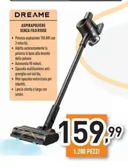 Unieuro Dreame aspirapolvere senza filo R20SE offerta