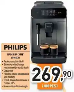 Unieuro Philips macchina caffe EP082400 offerta