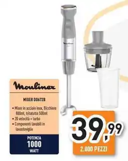 Unieuro Moulinex MIXER DD672B offerta