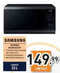 Unieuro SAMSUNG MICROONDE MG23DG4524CGE1 offerta