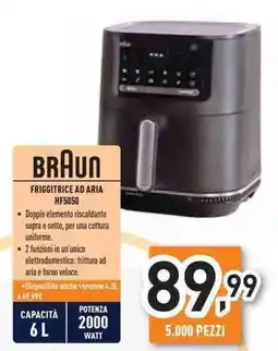 Unieuro BRAUN FRIGGITRICE AD ARIA HF5050 offerta