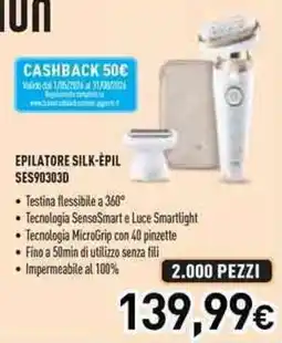 Unieuro BRAUN EPILATORE SILK-ÉPIL SES90303D offerta
