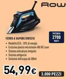 Unieuro Rowenta FERRO A VAPORE DW5310 offerta
