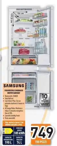 Unieuro SAMSUNG FRIGORIFERO COMBINATO BRB70F26BDS0EF offerta