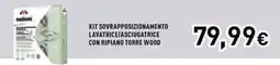 Unieuro Meliconi kit sovrapposizionamento lavatrice/asciugatrice con ripiano torre wood offerta