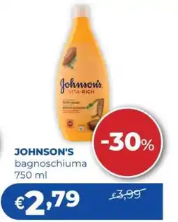 Acqua & Sapone JOHNSON'S bagnoschiuma 750 ml offerta