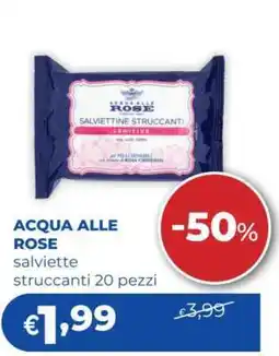 Acqua & Sapone ACQUA ALLE ROSE salviette struccanti 20 pezzi offerta