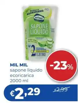 Acqua & Sapone MIL MIL sapone liquido ecoricarica 2000 ml offerta