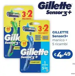 Acqua & Sapone GILLETTE Sensor3+ offerta