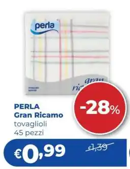 Acqua & Sapone PERLA Gran Ricamo tovaglioli 45 pezzi offerta