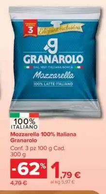 Carrefour Mozzarella 100% Italiana Granarolo offerta