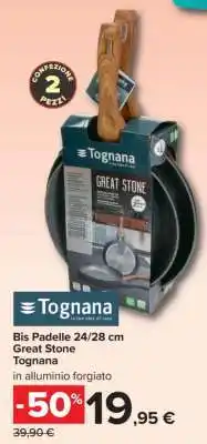 Carrefour Bis Padelle 24/28 cm Great Stone offerta