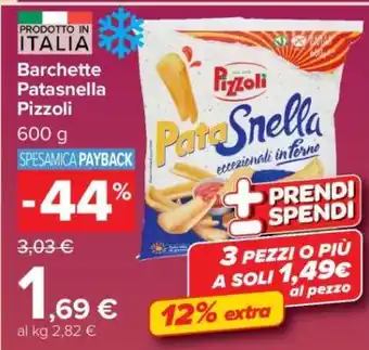 Carrefour Barchette Patasnella Pizzoli offerta