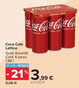 Carrefour Coca Cola Lattina offerta