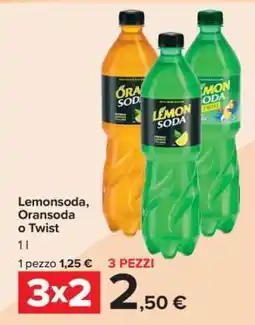 Carrefour Lemonsoda, Oransoda o Twist offerta