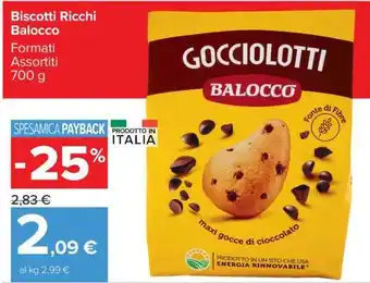 Carrefour Biscotti Ricchi Balocco offerta