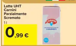 Carrefour Latte UHT Carnini Parzialmente Scremato offerta