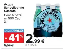 Carrefour Acqua Sanpellegrino Gassata offerta