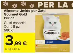 Carrefour Alimento umido per gatti Gourmet Gold Purina offerta