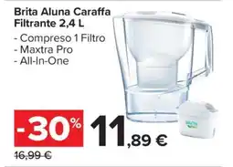 Carrefour Brita Aluna Caraffa Filtrante 2,4 L offerta