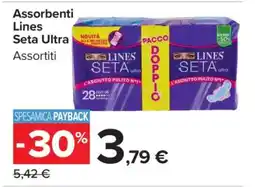 Carrefour Assorbenti Lines Seta Ultra offerta