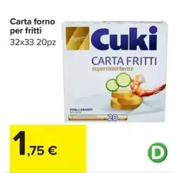 Carrefour Cuki Carta Fritti offerta