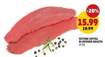 PENNY Fettine sottili di bovino adulto offerta