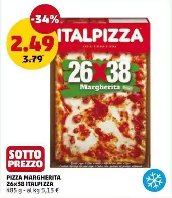 Pizza margherita 26x38 ITALPIZZA