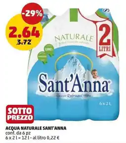 PENNY Acqua naturale SANT'ANNA offerta