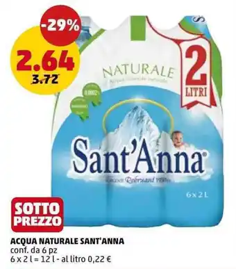 PENNY Acqua naturale SANT'ANNA offerta