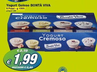 Prix Quality Bontà Viva Yogurt Goloso 8 pezzi 1000g offerta