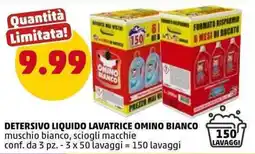 PENNY Detersivo liquido lavatrice OMINO BIANCO offerta