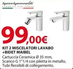 Kreo Brico e Casa Kit 2 miscelatori lavabo +bidet maibel offerta