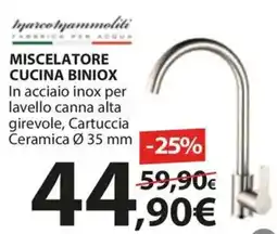 Kreo Brico e Casa Miscelatore cucina biniox offerta
