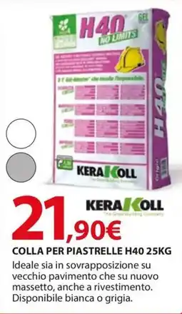 Kreo Brico e Casa Kerakoll colla per piastrelle H40 offerta