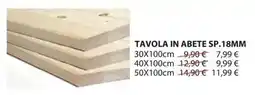 Kreo Brico e Casa TAVOLA IN ABETE SP. 18MM offerta