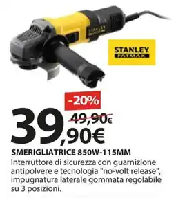 Kreo Brico e Casa SMERIGLIATRICE 850W-115MM STANLEY FATMAX offerta