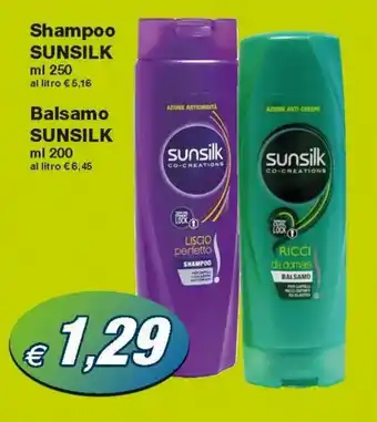 Prix Quality Sunsilk Shampoo 250ml E Balsamo 200ml offerta