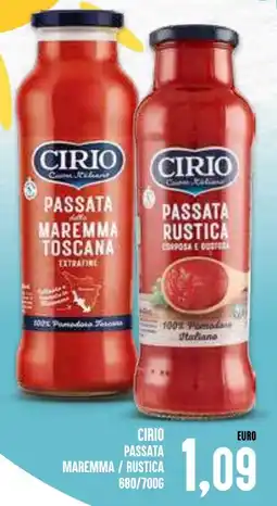 Al Discount Cirio passata maremma/rustica offerta