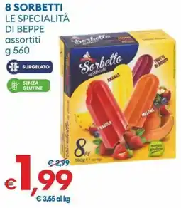 MD Discount 8 sorbetti LE SPECIALITÀ DI BEPPE offerta